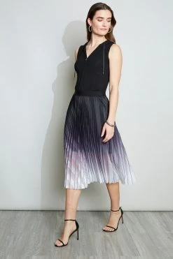 Elie Tahari Skirts Mesh Pleated Skirt 9 Elie Tahari Skirts Mesh Pleated Skirt