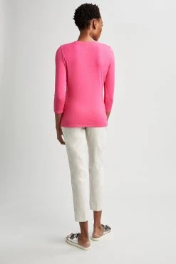 Elie Tahari Asymmetrical 3/4 Twist Knit Knits