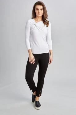 Elie Tahari Asymmetrical 3/4 Twist Knit Knits