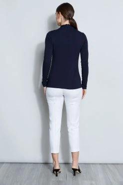 Elie Tahari Knits Long Sleeve Twist Knit