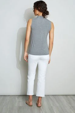 Elie Tahari Sleeveless Mock Twist Knit