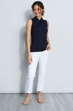 Elie Tahari Sleeveless Mock Twist Knit Knits