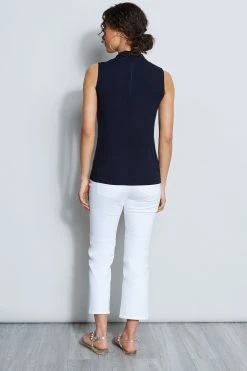 Elie Tahari Sleeveless Mock Twist Knit Knits