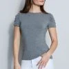 Elie Tahari Knits Ruched Sleeve Knit 1 Elie Tahari Knits Ruched Sleeve Knit