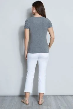 Elie Tahari Knits Ruched Sleeve Knit