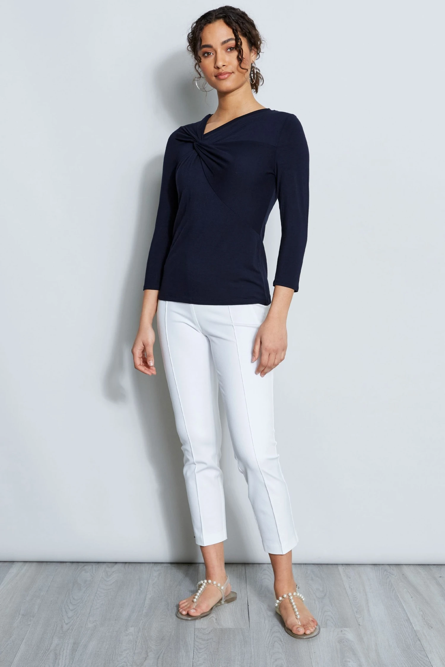 E256B542_STARGAZER_1HERO_003.jpg Elie Tahari Asymmetrical Twist Knot Knit Knits