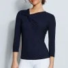 Elie Tahari Asymmetrical Twist Knot Knit Knits