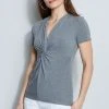 Elie Tahari Short Sleeve Twist Knot Knit Knits 2 Elie Tahari Short Sleeve Twist Knot Knit Knits