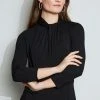 Elie Tahari Knits 3/4 Twist Neck Knit