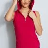 Elie Tahari Knits Sleeveless Hoodie