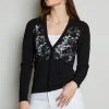 Elie Tahari Lace Insert Cardigan 1 Elie Tahari Lace Insert Cardigan