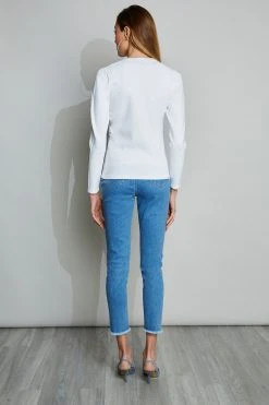 Elie Tahari Sweaters Lace Insert Cardigan