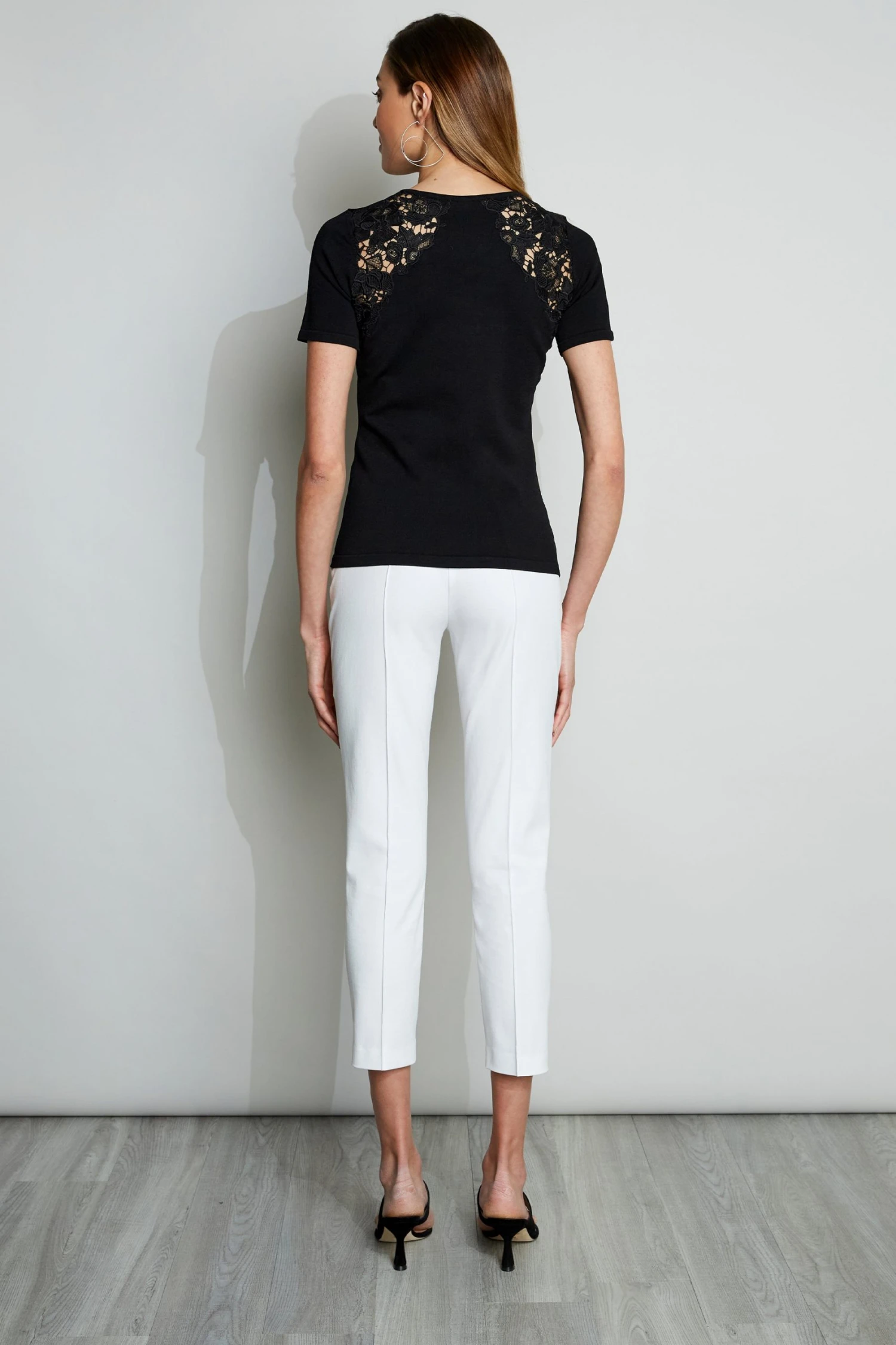 Elie Tahari Sweaters Lace Insert Sweater 5 Elie Tahari Sweaters Lace Insert Sweater