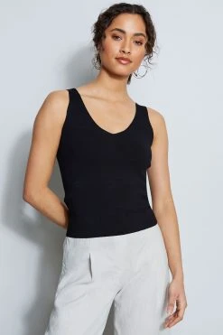 Elie Tahari Venus V Neck Sweater Sweaters