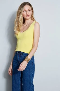 Elie Tahari Summer Delicious Pastels Contour Tank Sweater