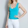 Elie Tahari Summer Delicious Pastels Contour Tank Sweater 1 Elie Tahari Summer Delicious Pastels Contour Tank Sweater