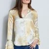 Elie Tahari Eclipse Silk Satin Shirt Tops