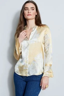 Elie Tahari Eclipse Silk Satin Shirt Tops 12 Elie Tahari Eclipse Silk Satin Shirt Tops