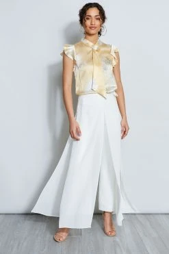 Elie Tahari Tops Eclipse Silk Flutter Tie Shirt 9 Elie Tahari Tops Eclipse Silk Flutter Tie Shirt