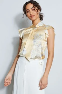 Elie Tahari Tops Eclipse Silk Flutter Tie Shirt 11 Elie Tahari Tops Eclipse Silk Flutter Tie Shirt