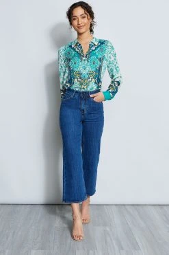 Elie Tahari Cropped Jean Pants