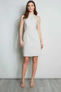 Elie Tahari Linen Lace Detail Dress Dresses & Jumpsuits