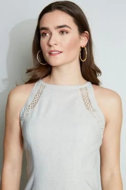 Elie Tahari Linen Lace Detail Dress Dresses & Jumpsuits