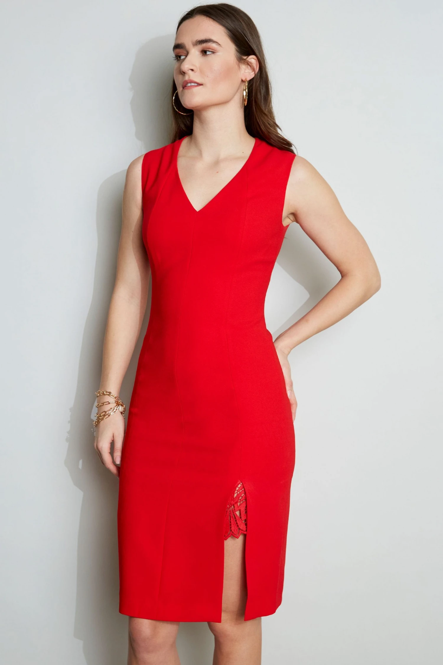 Elie Tahari Lace Slit Dress 4 Elie Tahari Lace Slit Dress