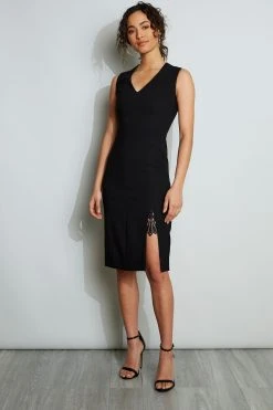 Elie Tahari Lace Slit Dress Dresses & Jumpsuits