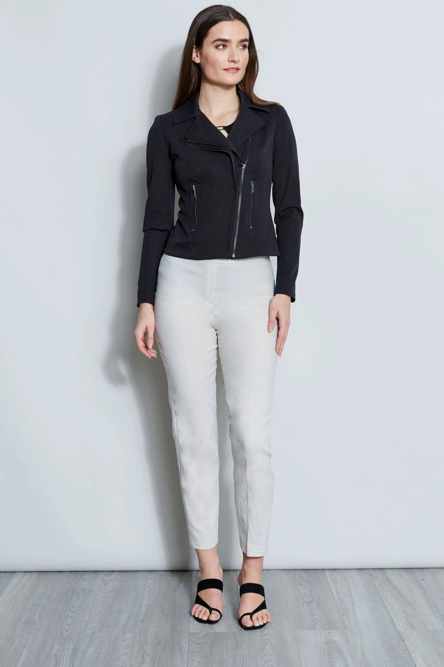 Elie Tahari Jackets & Blazers Stretch Moto Jacket 6 Elie Tahari Jackets & Blazers Stretch Moto Jacket