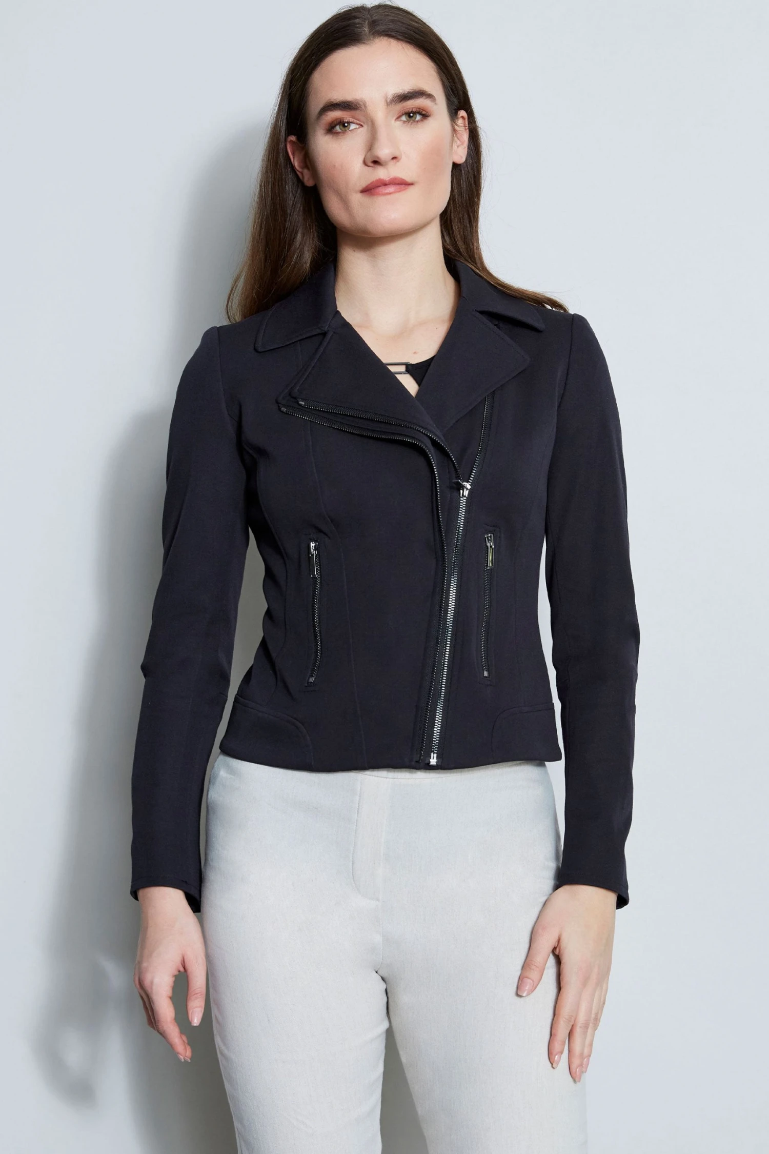 Elie Tahari Jackets & Blazers Stretch Moto Jacket 5 Elie Tahari Jackets & Blazers Stretch Moto Jacket