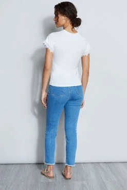 Elie Tahari It's All In The Details Lace Trim Knit