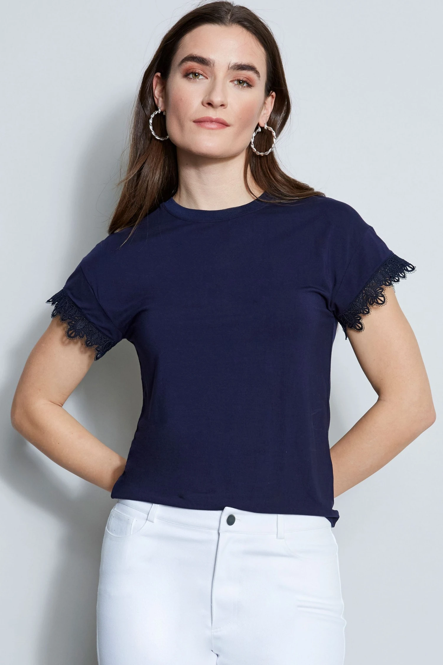 Elie Tahari Knits Lace Trim Knit 3 Elie Tahari Knits Lace Trim Knit