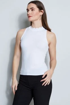 Elie Tahari Scallop Halter Knit 9 Elie Tahari Scallop Halter Knit