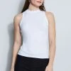 Elie Tahari Scallop Halter Knit