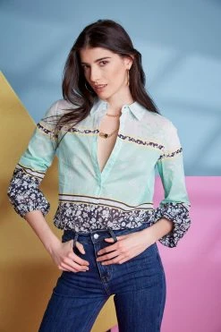 Elie Tahari English Garden Cotton Shirt 7 Elie Tahari English Garden Cotton Shirt