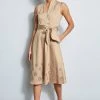 Elie Tahari Dress Musings Embroidered Hem Cotton Midi Dress 1 Elie Tahari Dress Musings Embroidered Hem Cotton Midi Dress
