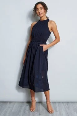 Elie Tahari Dress Musings Embroidered Hem Midi Dress 11 Elie Tahari Dress Musings Embroidered Hem Midi Dress