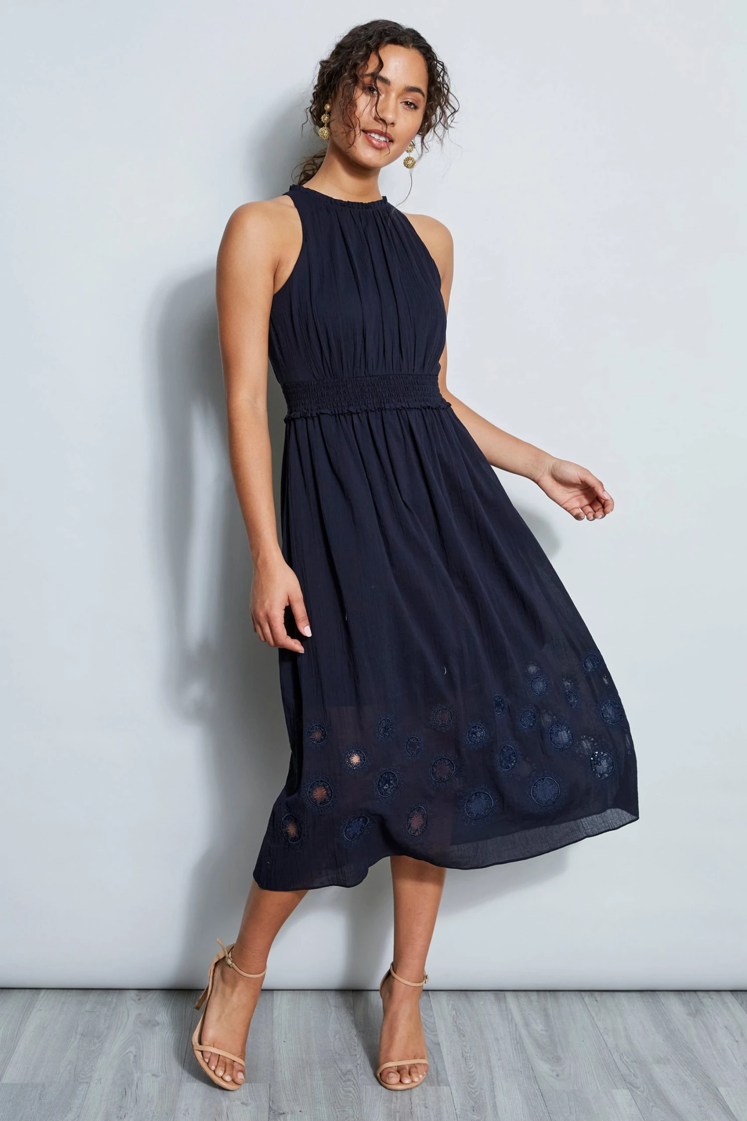 Elie Tahari Dress Musings Embroidered Hem Midi Dress 3 Elie Tahari Dress Musings Embroidered Hem Midi Dress