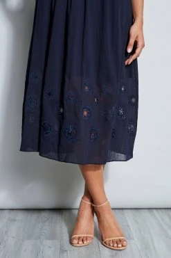 Elie Tahari Dress Musings Embroidered Hem Midi Dress 15 Elie Tahari Dress Musings Embroidered Hem Midi Dress
