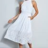 Elie Tahari Embroidered Hem Midi Dress 2 Elie Tahari Embroidered Hem Midi Dress