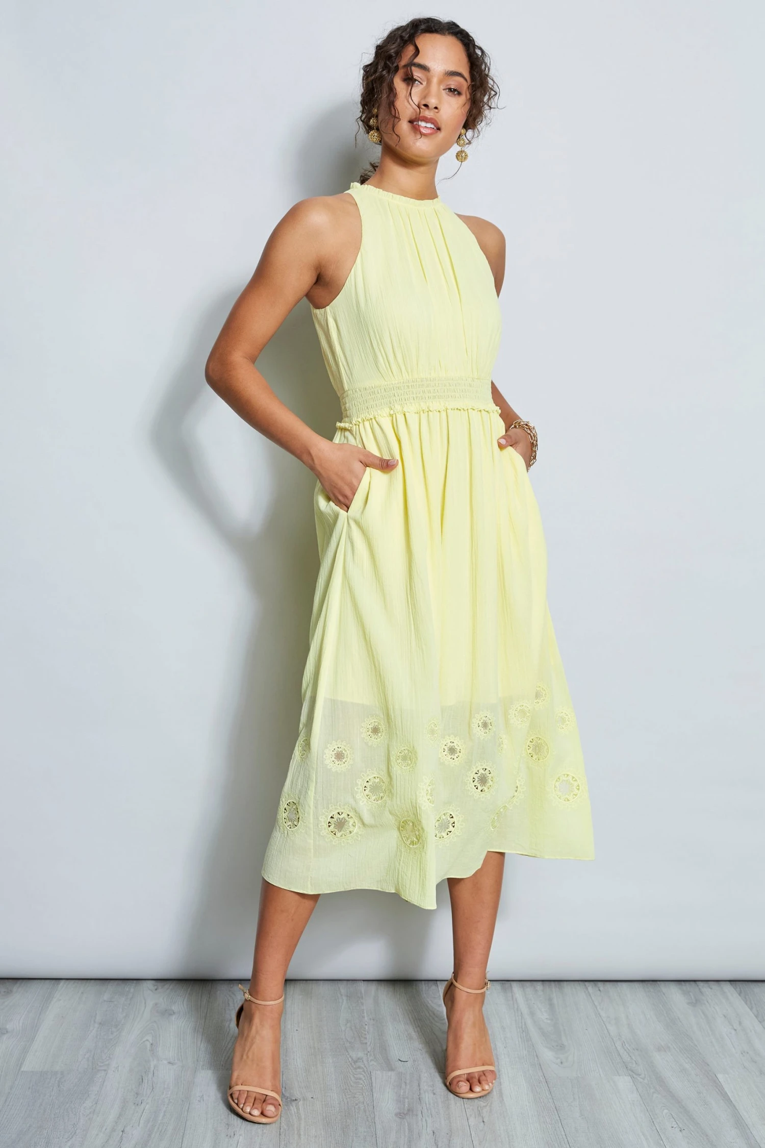 Elie Tahari Embroidered Hem Midi Dress Dress Musings 5 Elie Tahari Embroidered Hem Midi Dress Dress Musings