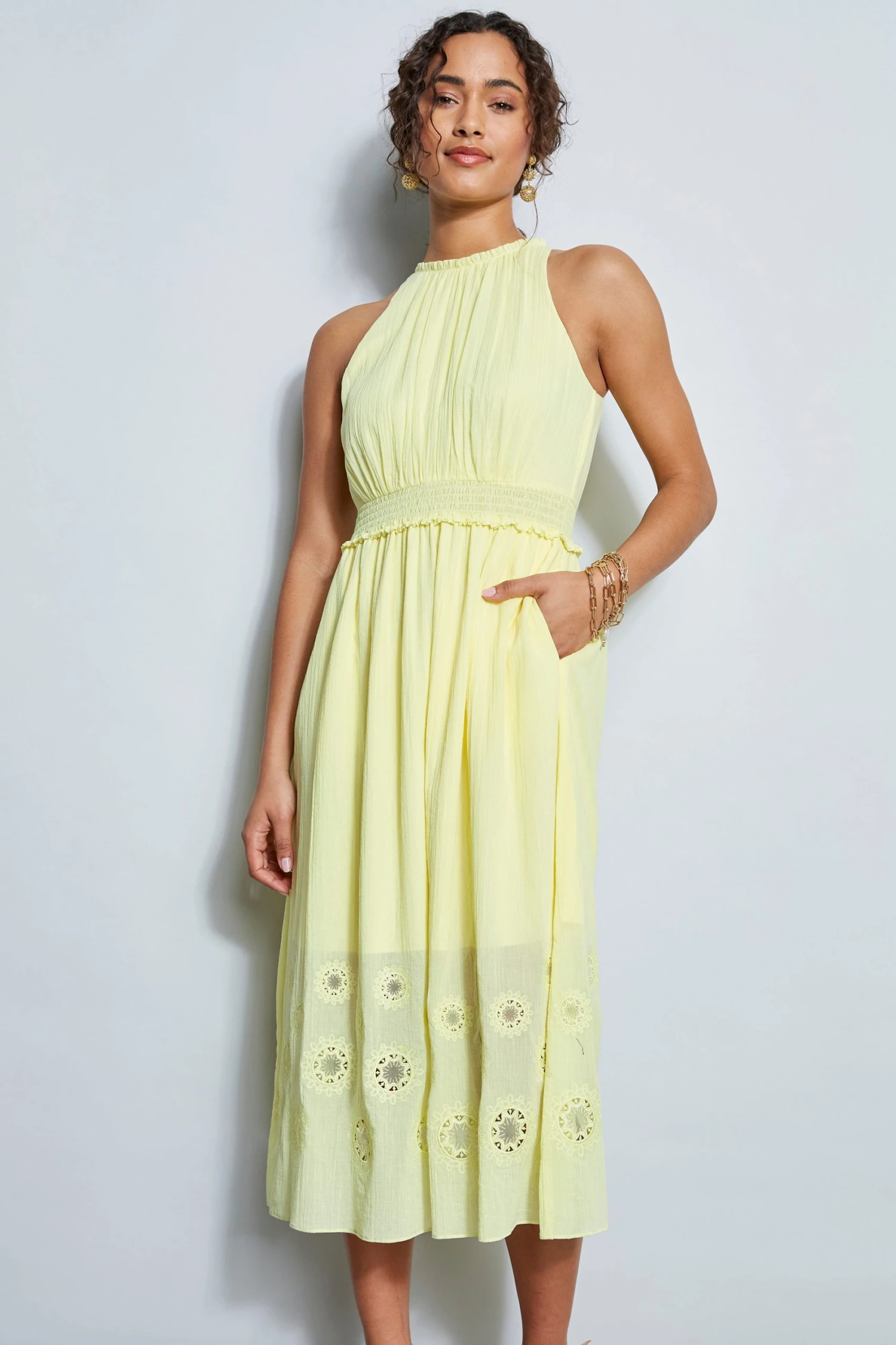 Elie Tahari Embroidered Hem Midi Dress Dress Musings 4 Elie Tahari Embroidered Hem Midi Dress Dress Musings