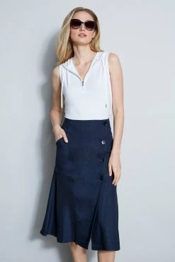 Elie Tahari Flare Linen Skirt 8 Elie Tahari Flare Linen Skirt