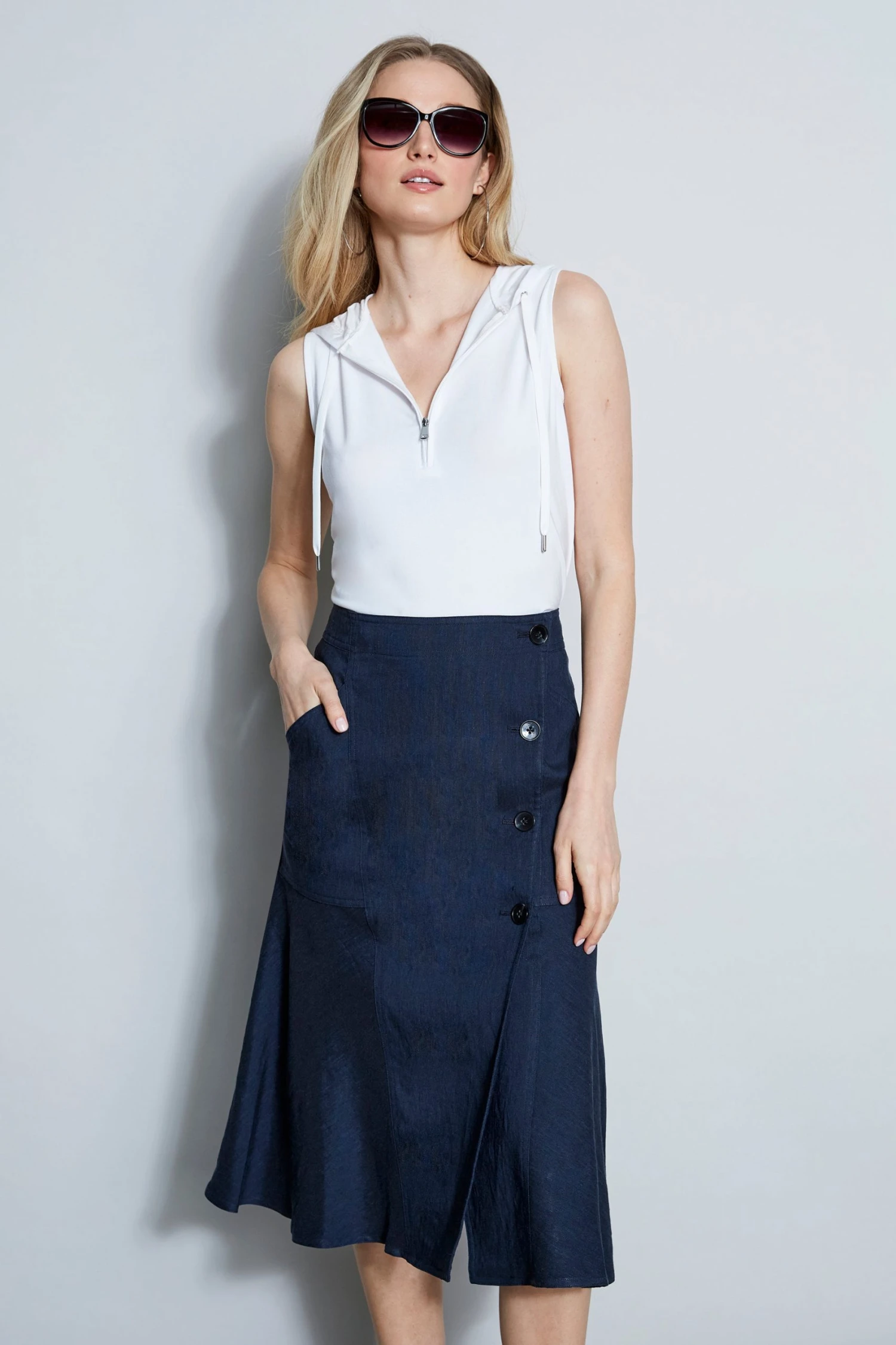 Elie Tahari Flare Linen Skirt 5 Elie Tahari Flare Linen Skirt