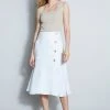 Elie Tahari Flare Linen Skirt Skirts