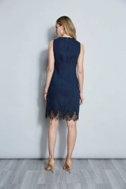 Elie Tahari Dress Musings Linen Lace Hem Dress 7 Elie Tahari Dress Musings Linen Lace Hem Dress