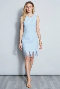 Elie Tahari Linen Lace Hem Dress Dress Musings