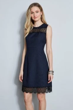 Elie Tahari Dress Musings Lace Insert Dress