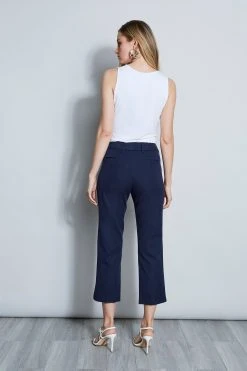Elie Tahari Embroidered Cropped Pant